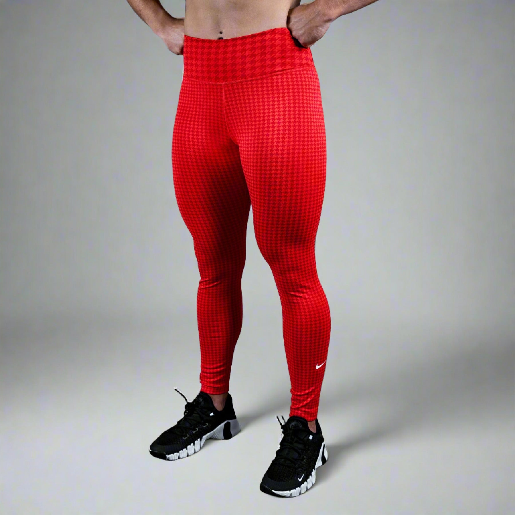 NIKE Mid Rise Red Crimson Leggings Nike One Tight Fit AJ8827-638 Large NWT
