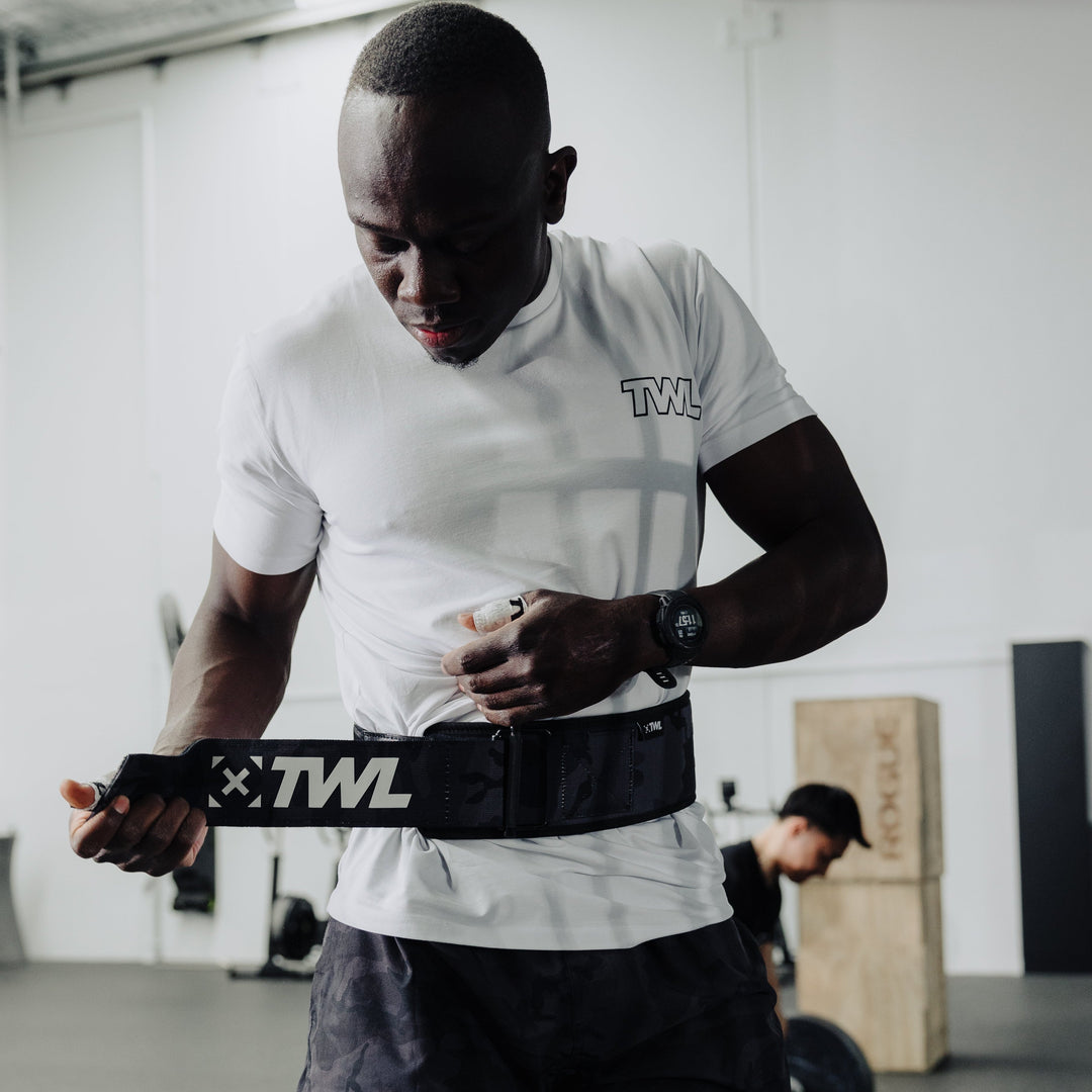 TWL - HYBRID VELCRO LIFTING BELT - BLACK CAMO