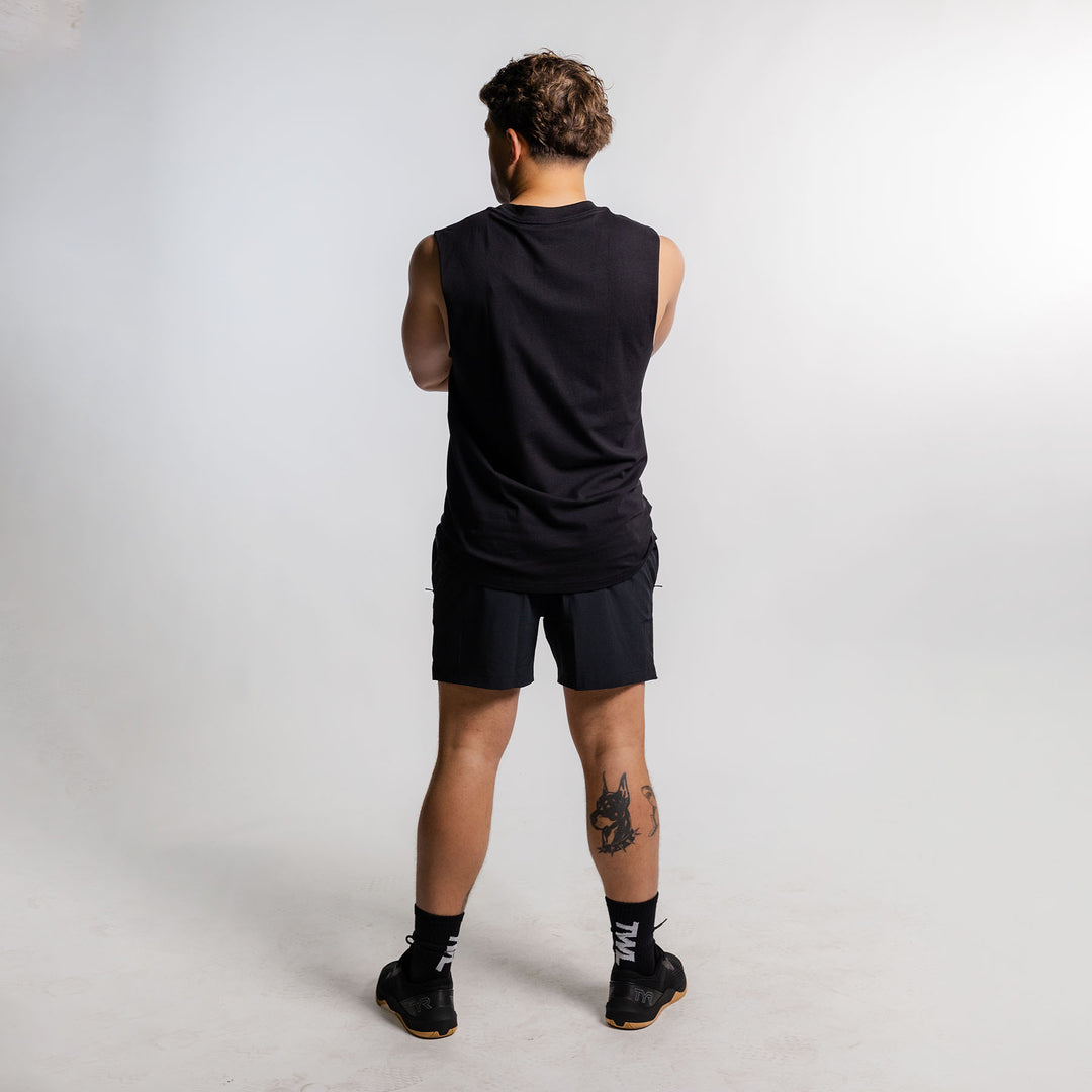 TWL -  OVERSIZED MUSCLE TANK - STRONGER TOGETHER - BLACK/FLAMINGO