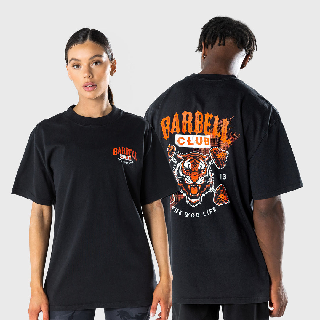 TWL - LIFESTYLE OVERSIZED T-SHIRT  -  BARBELL CLUB - WILDCAT/WASHED BLACK