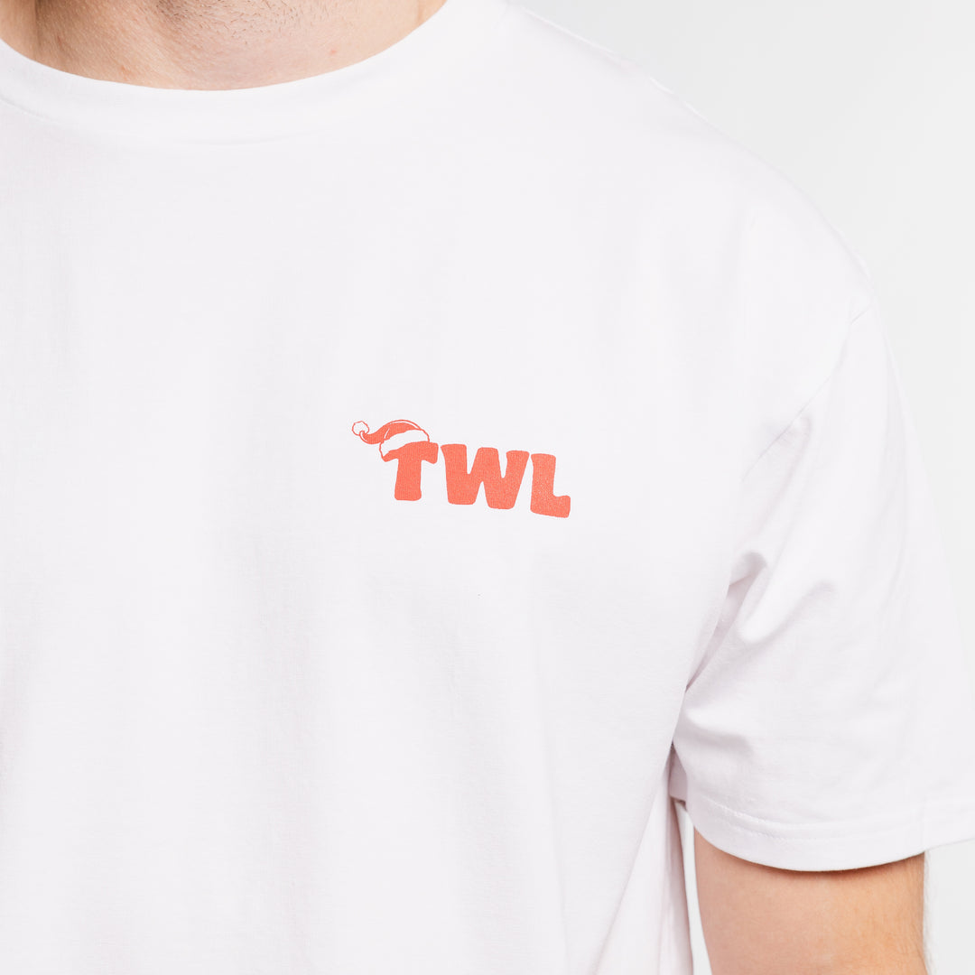 TWL - LIFESTYLE OVERSIZED T-SHIRT - MERRY LIFTMAS - WHITE