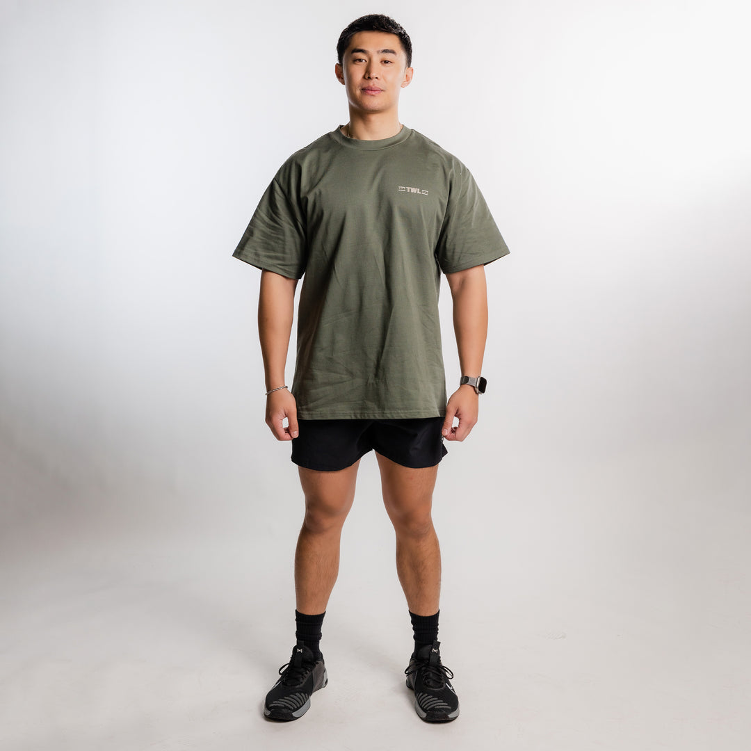 TWL - LIFESTYLE OVERSIZED T-SHIRT - BARBELL CLUB - GORILLA/PINE