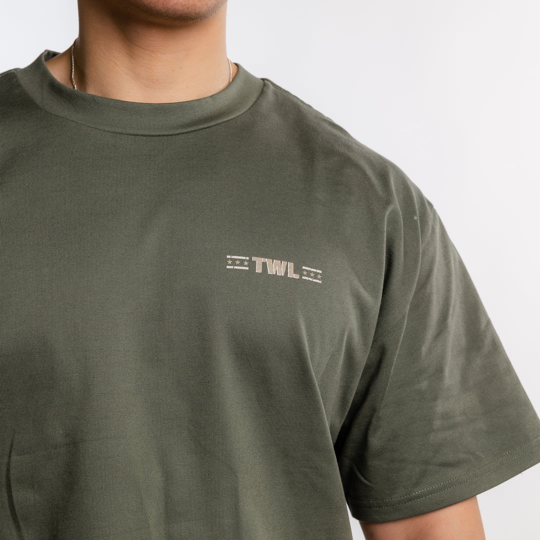 TWL - LIFESTYLE OVERSIZED T-SHIRT - BARBELL CLUB - GORILLA/PINE