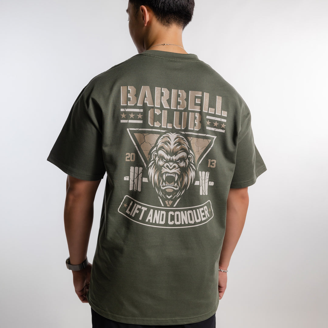 TWL - LIFESTYLE OVERSIZED T-SHIRT - BARBELL CLUB - GORILLA/PINE