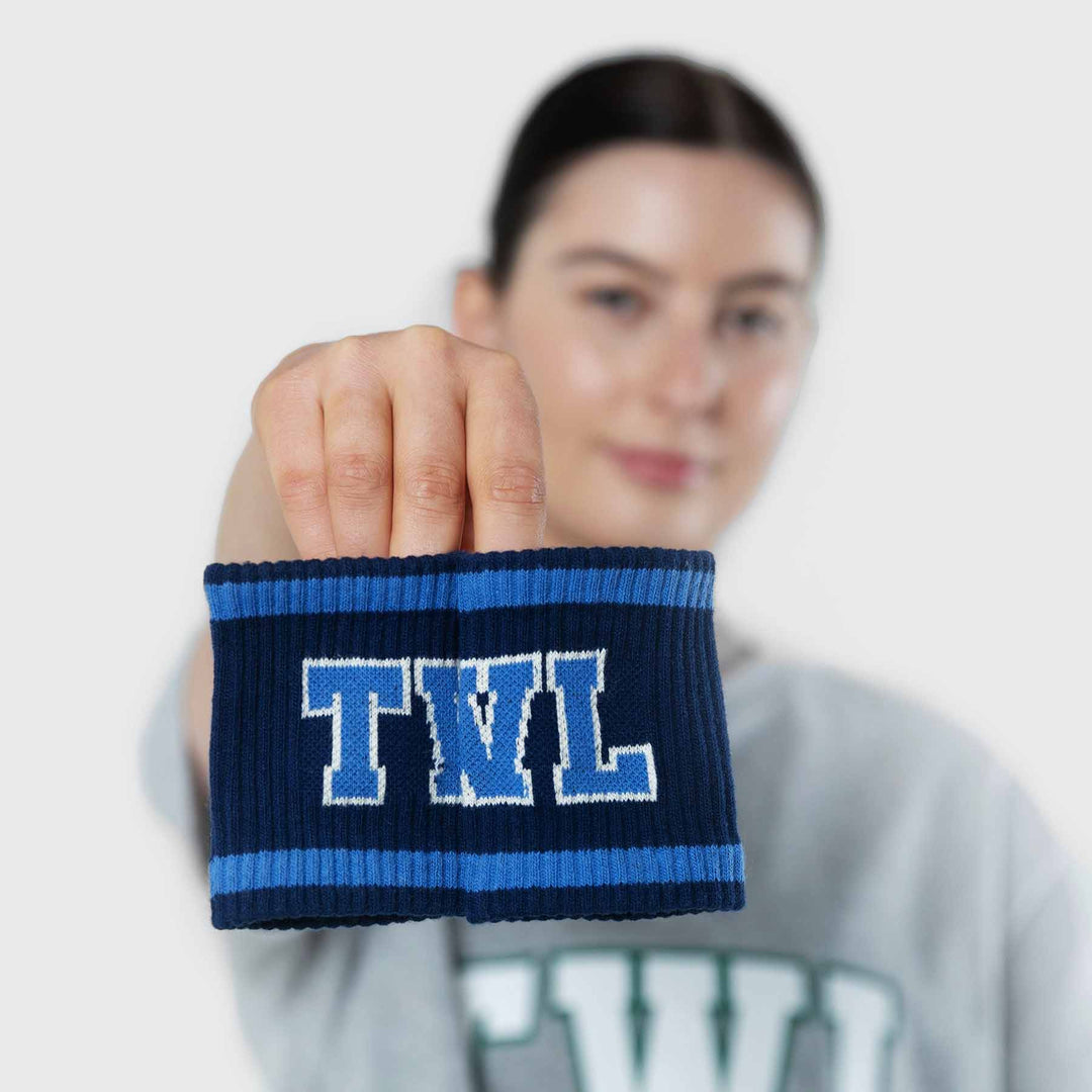 TWL - EVERYDAY KNITTED WRISTBANDS - VARSITY/NAVY - PAIR