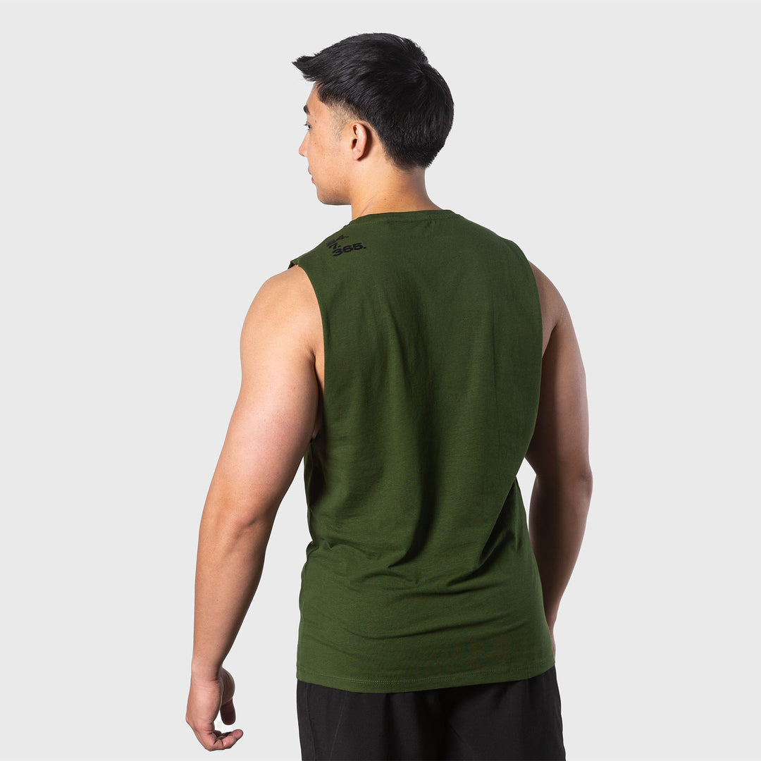 TWL - MEN'S EVERYDAY MUSCLE TANK - DARK KHAKI/BLACK