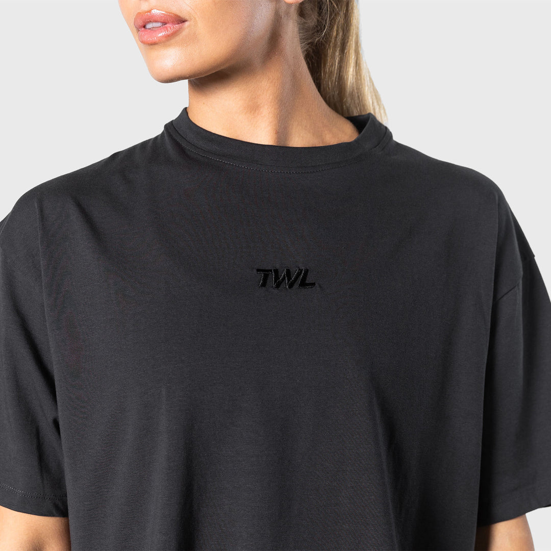 TWL - WOMEN'S OVERSIZED CROPPED T-SHIRT - PHANTOM