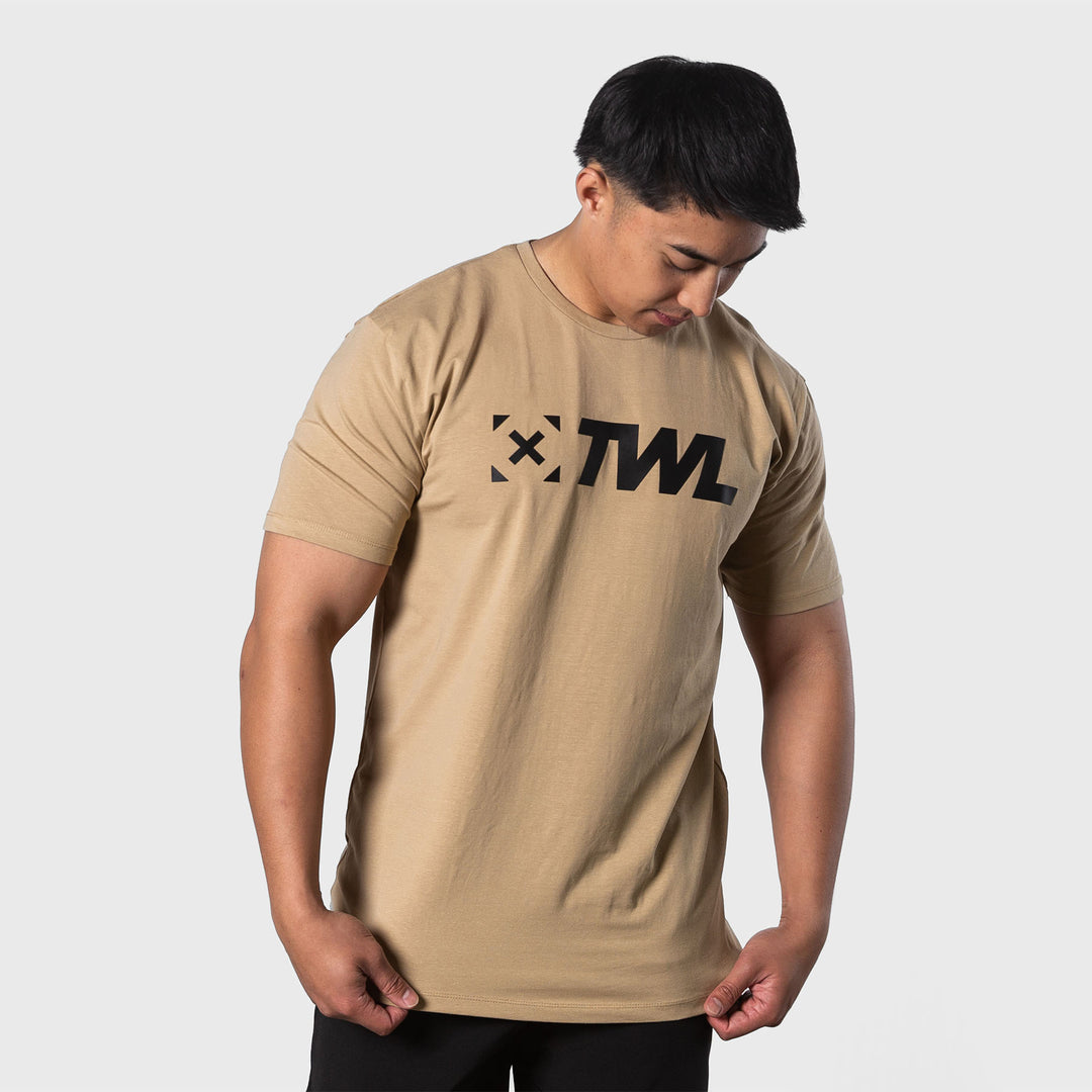 TWL - MEN'S EVERYDAY T-SHIRT - SAND/BLACK