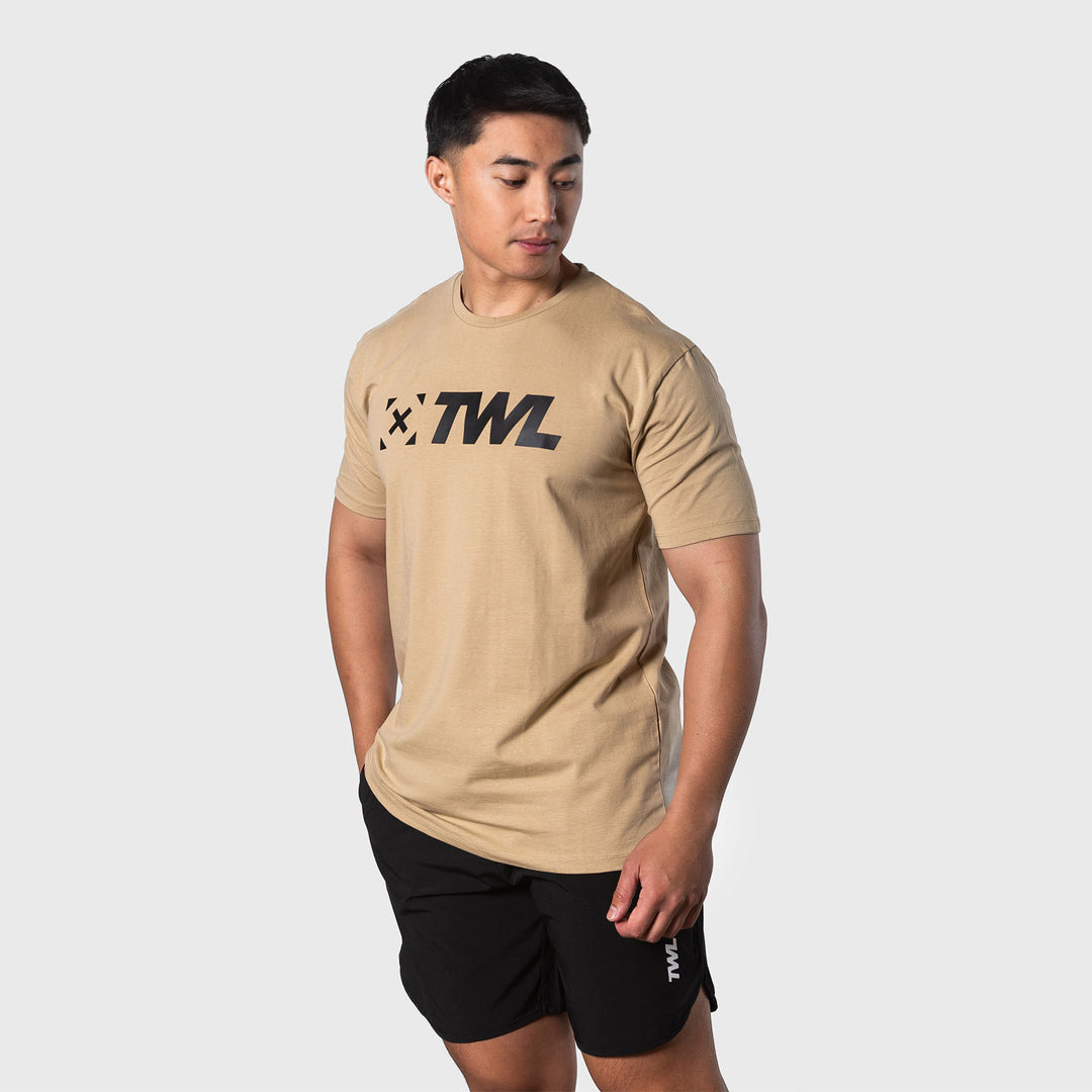 TWL - MEN'S EVERYDAY T-SHIRT - SAND/BLACK