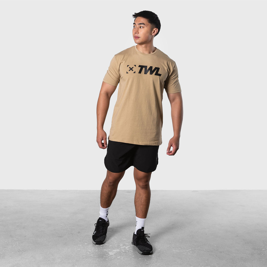 TWL - MEN'S EVERYDAY T-SHIRT - SAND/BLACK