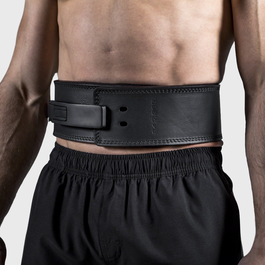 TWL - LEATHER LEVER BELT - BLACK