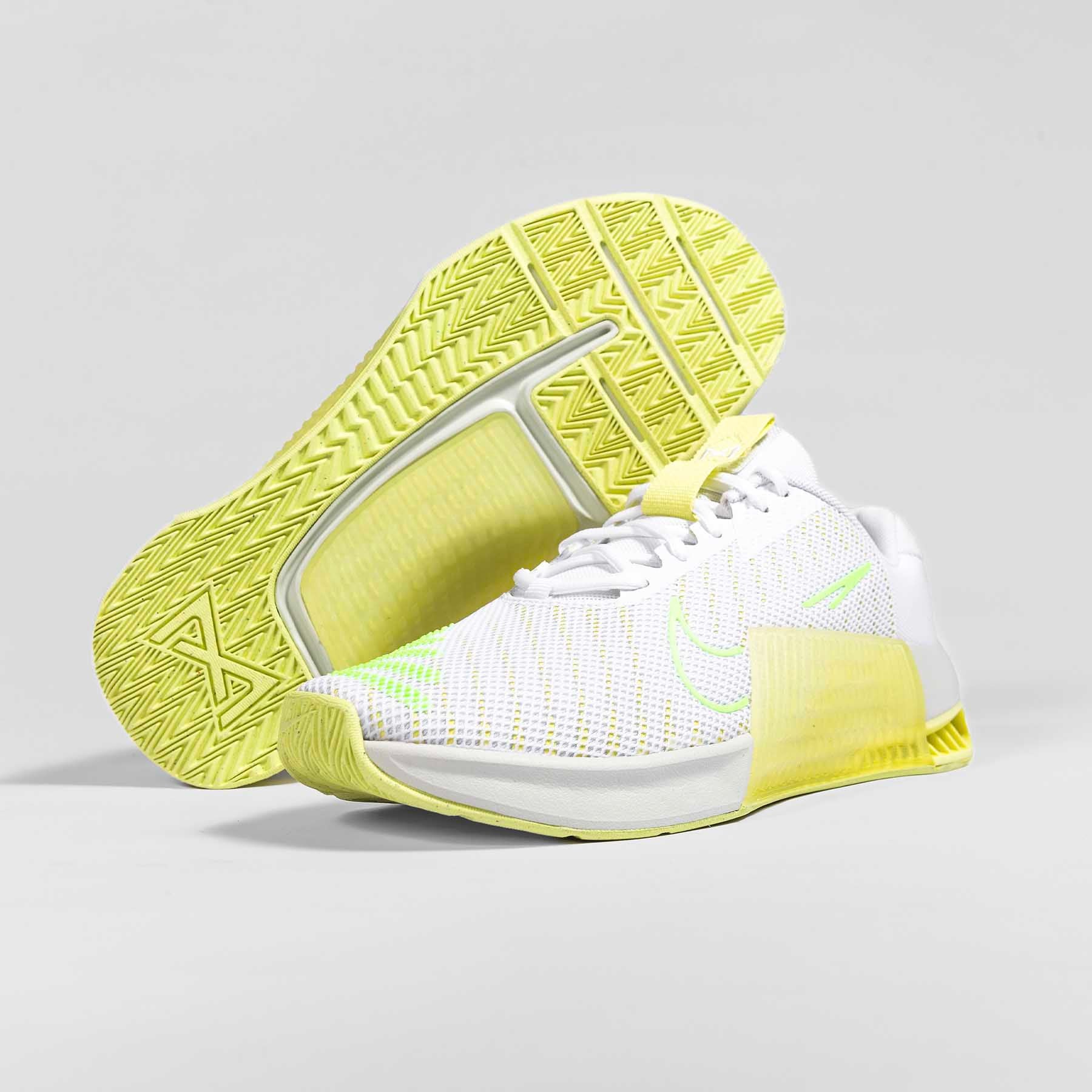 Lime green cheap and white shoes