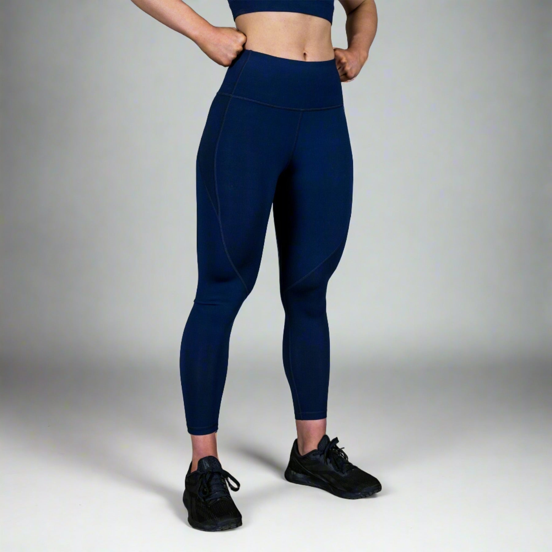 Blue Blurred Spot Print | Faith Full Length Sculpt Leggings | WoolOvers UK