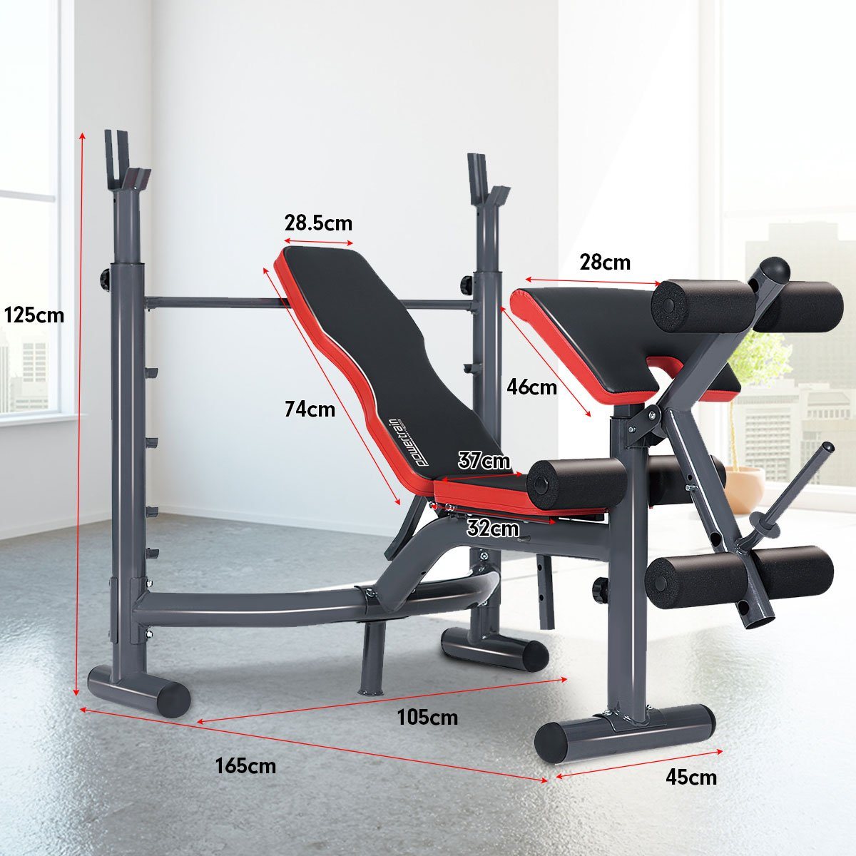 Home Gym Bench Press Incline Decline Preachers Curl Exercise The